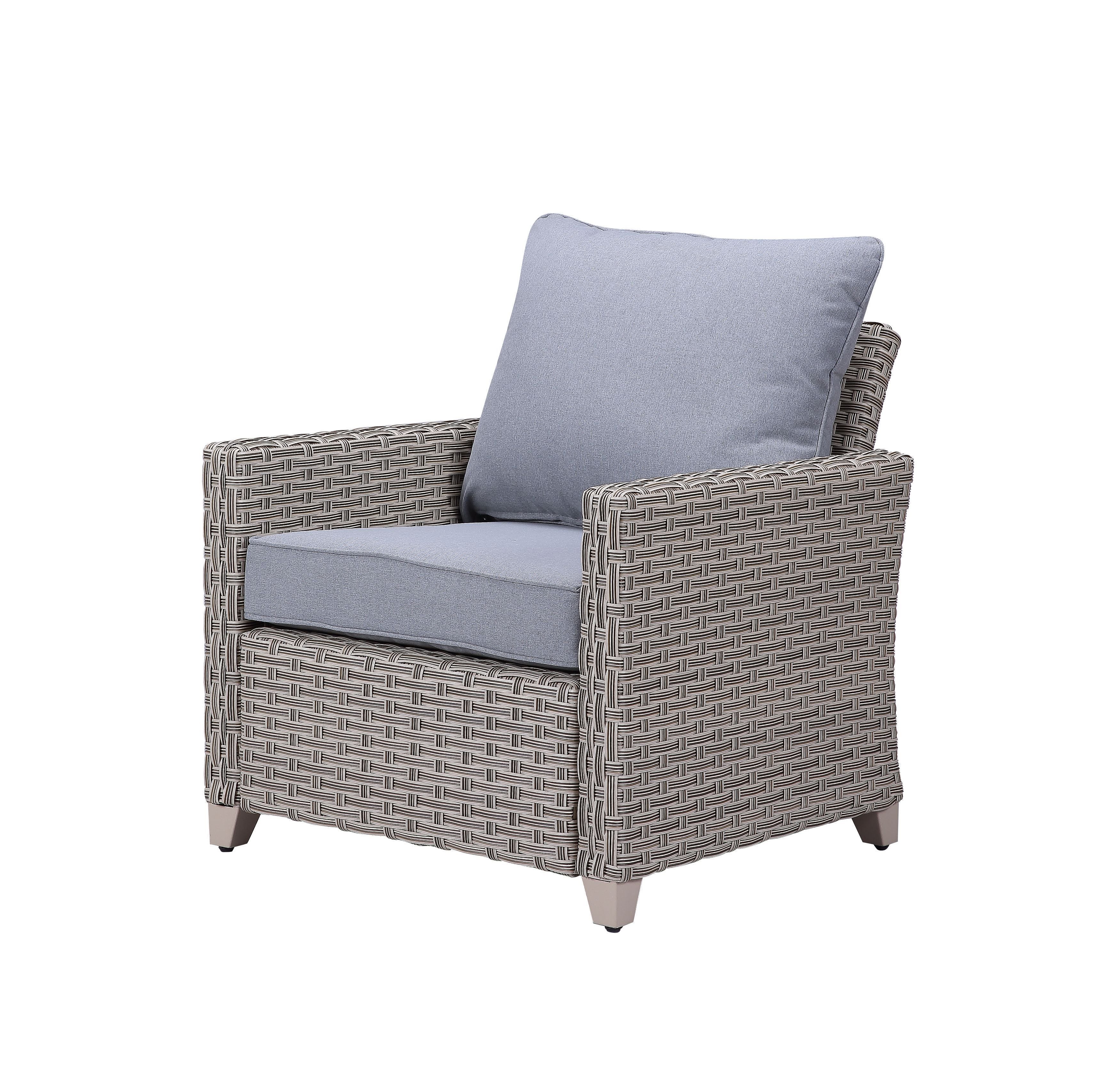 Gray Fabric Patio Sofa Set H4499