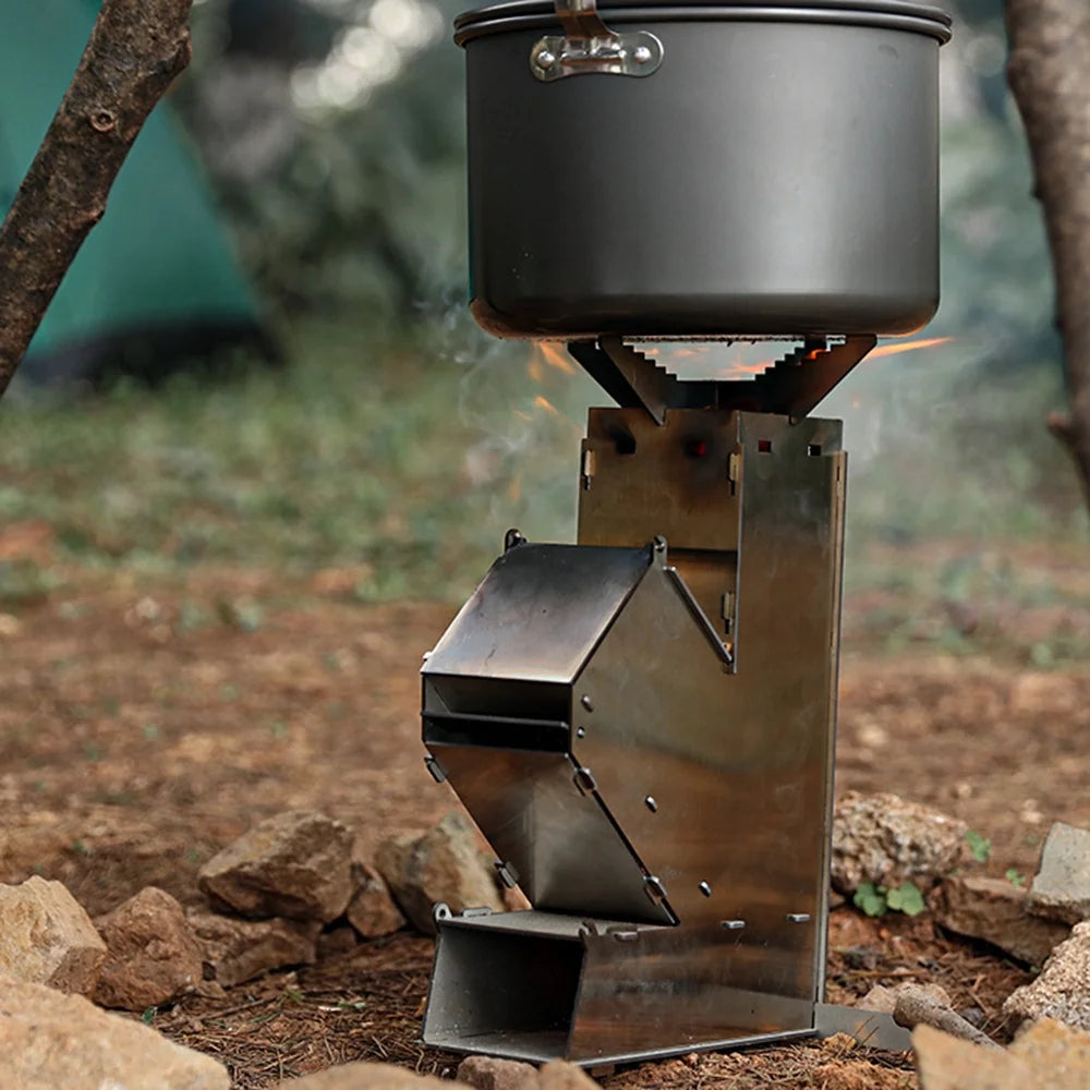Portable Stainless Steel Rocket Camp Stove L642025