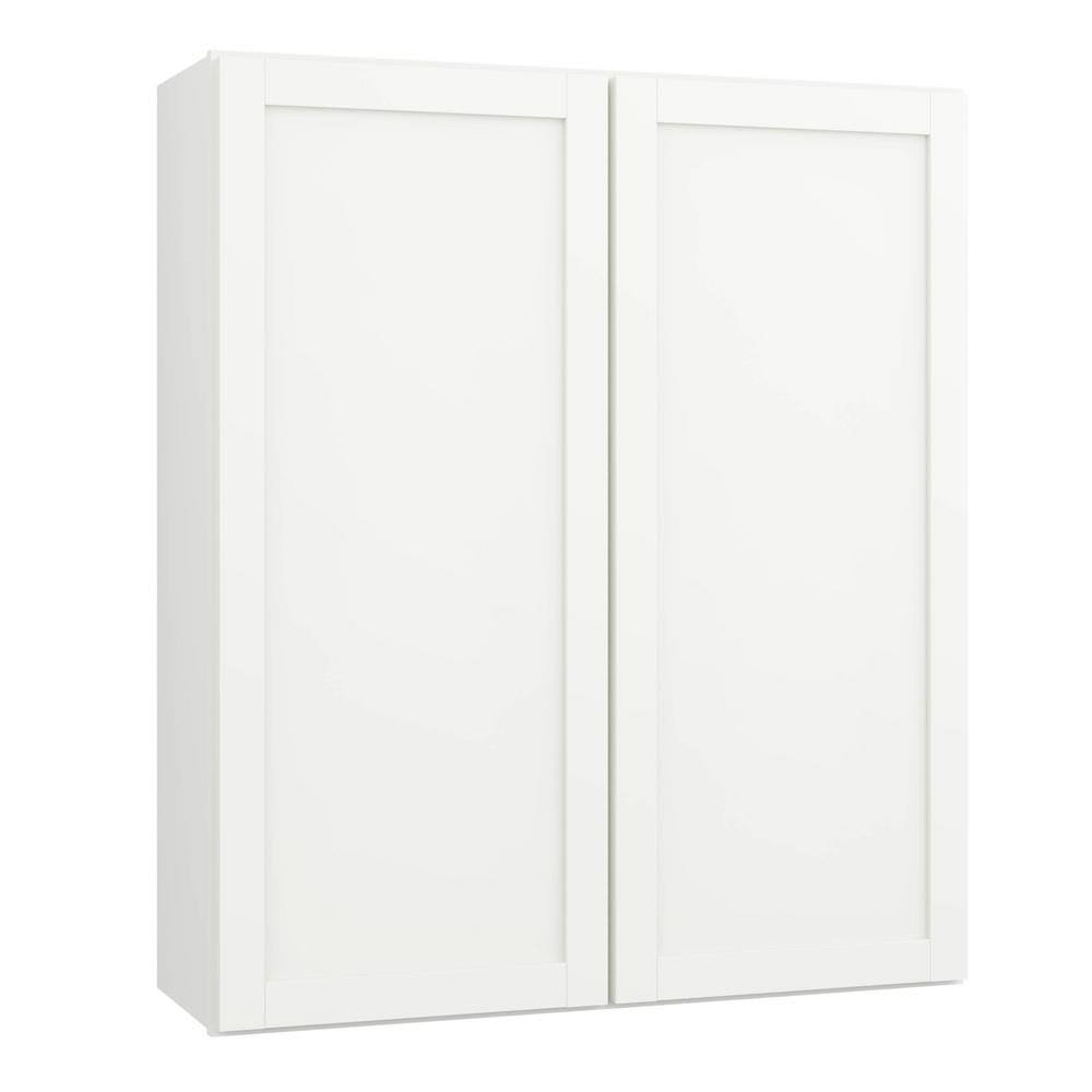 Polar White Finish Laminate Shaker Wall Kitchen Cabinet 36 in. x 42 in. x 12 in. A462193