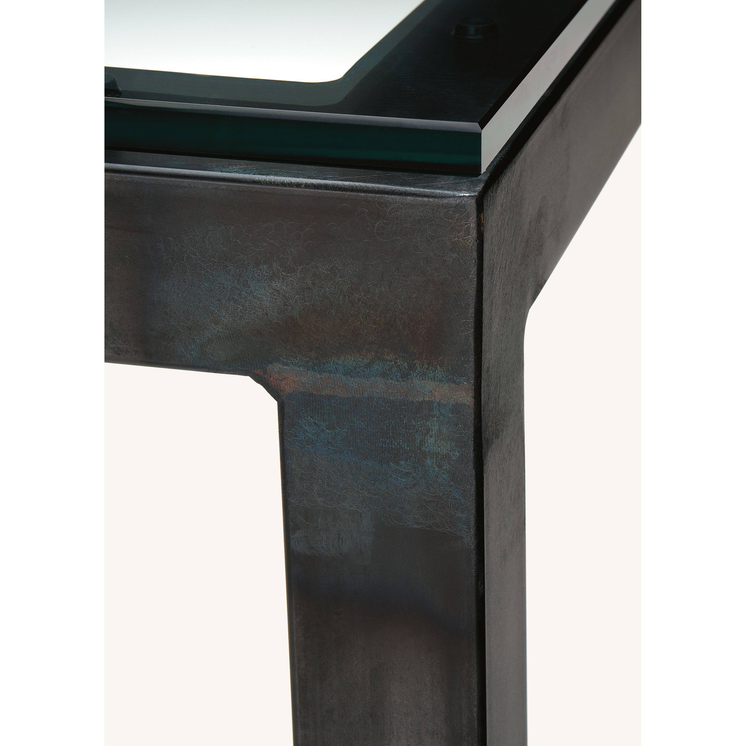 White Venatino Marble Parsons Console Table Y472012