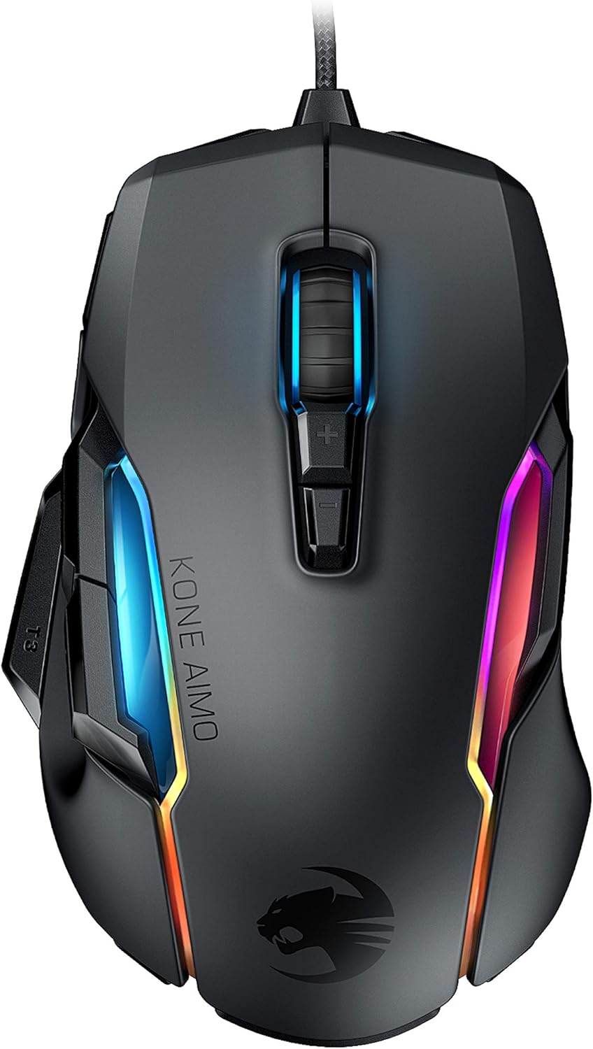 White Ergonomic Wired Gaming Mouse with RGB Lighting N904447