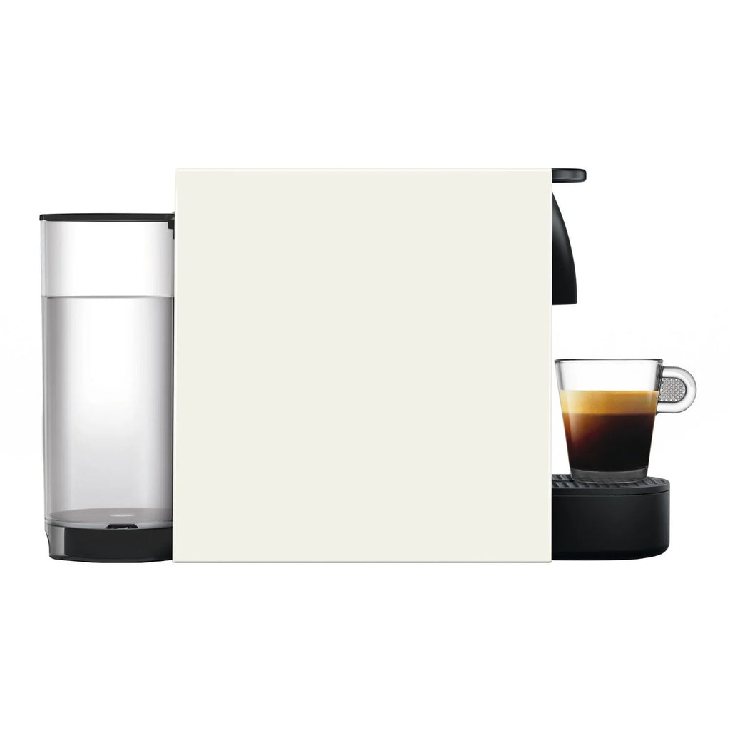 Nespresso Essenza Mini Single-Serve Machine in Pure White and Aeroccino Milk Frother in Black X385