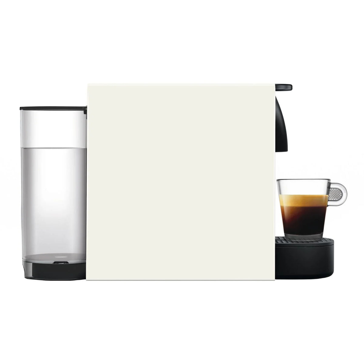 Nespresso Essenza Mini Single-Serve Machine in Pure White and Aeroccino Milk Frother in Black X385