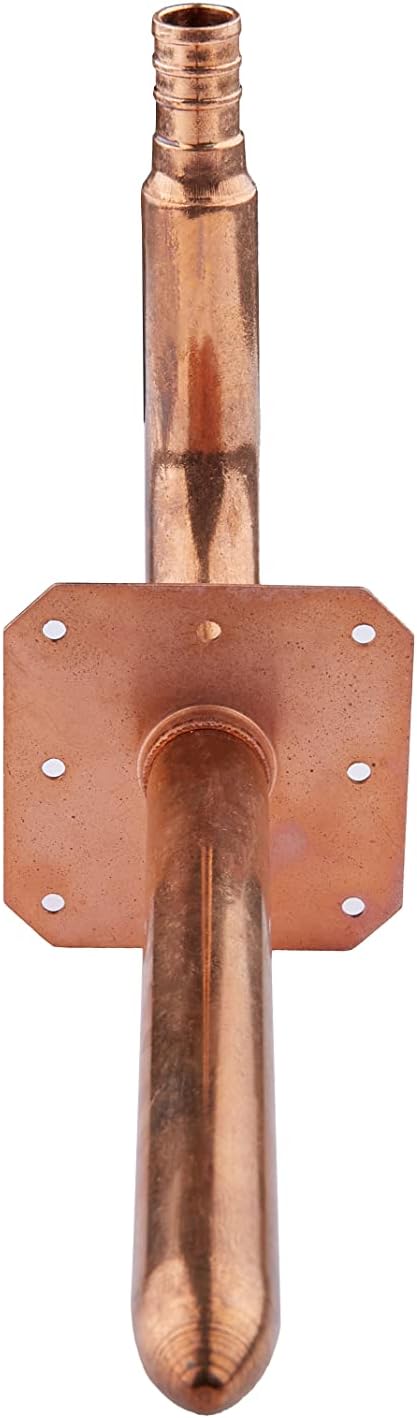 1/2" Pex Copper Stub Out Elbow with Wall Flange S6058