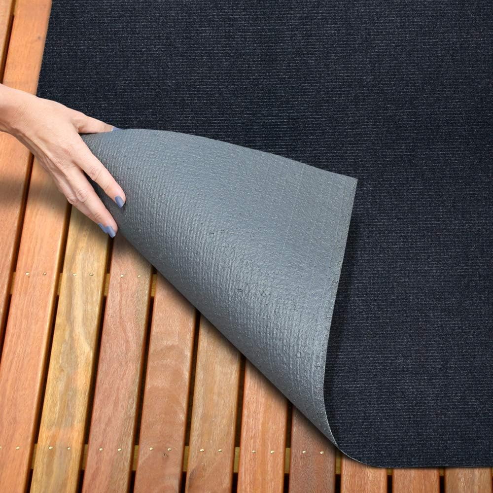 Indoor Outdoor Carpet with Rubber Marine Backing - Nautical Blue - 6 Feet x 30 Feet E64612
