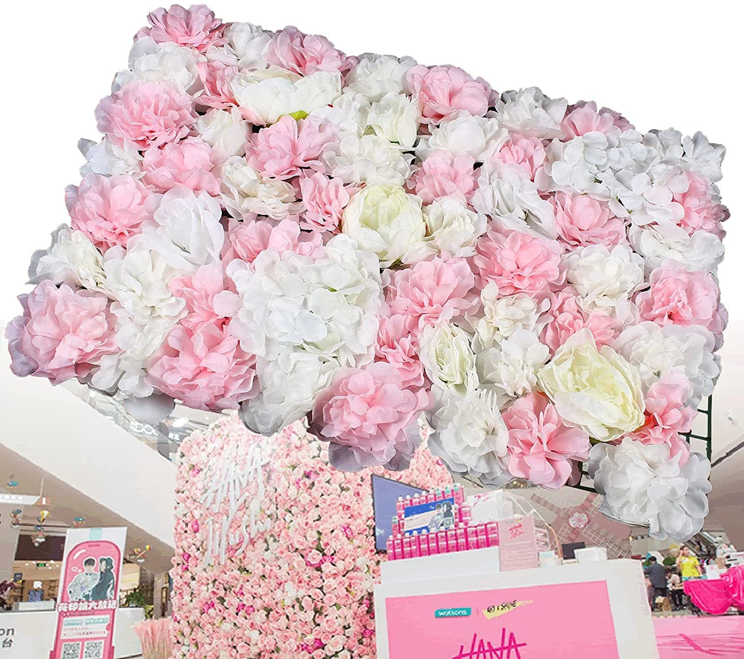 6Pcs Silk Artificial Flower Wall Panels M20013