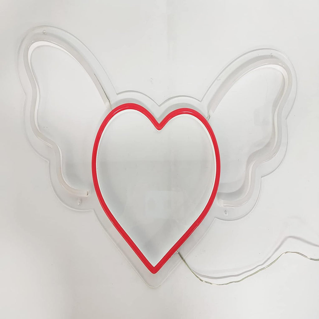 Heart Angel Wings Neon Sign Pack of 2 X5307