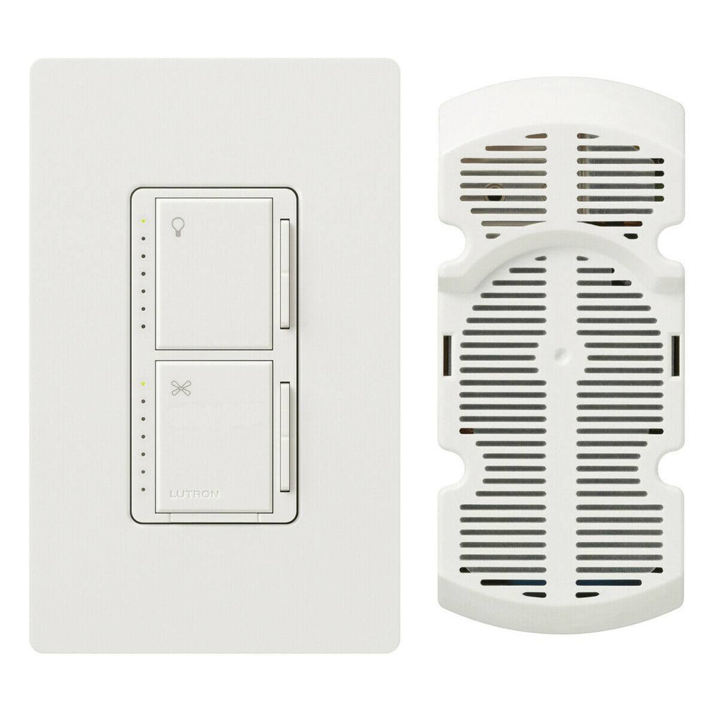 White Maestro Fan Control and Dimmer Kit V2392