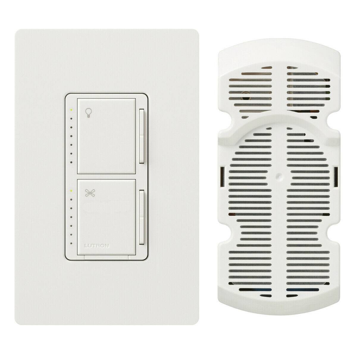 White Maestro Fan Control and Dimmer Kit V2392