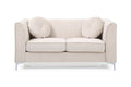 Ivory Velvet Loveseat X607126