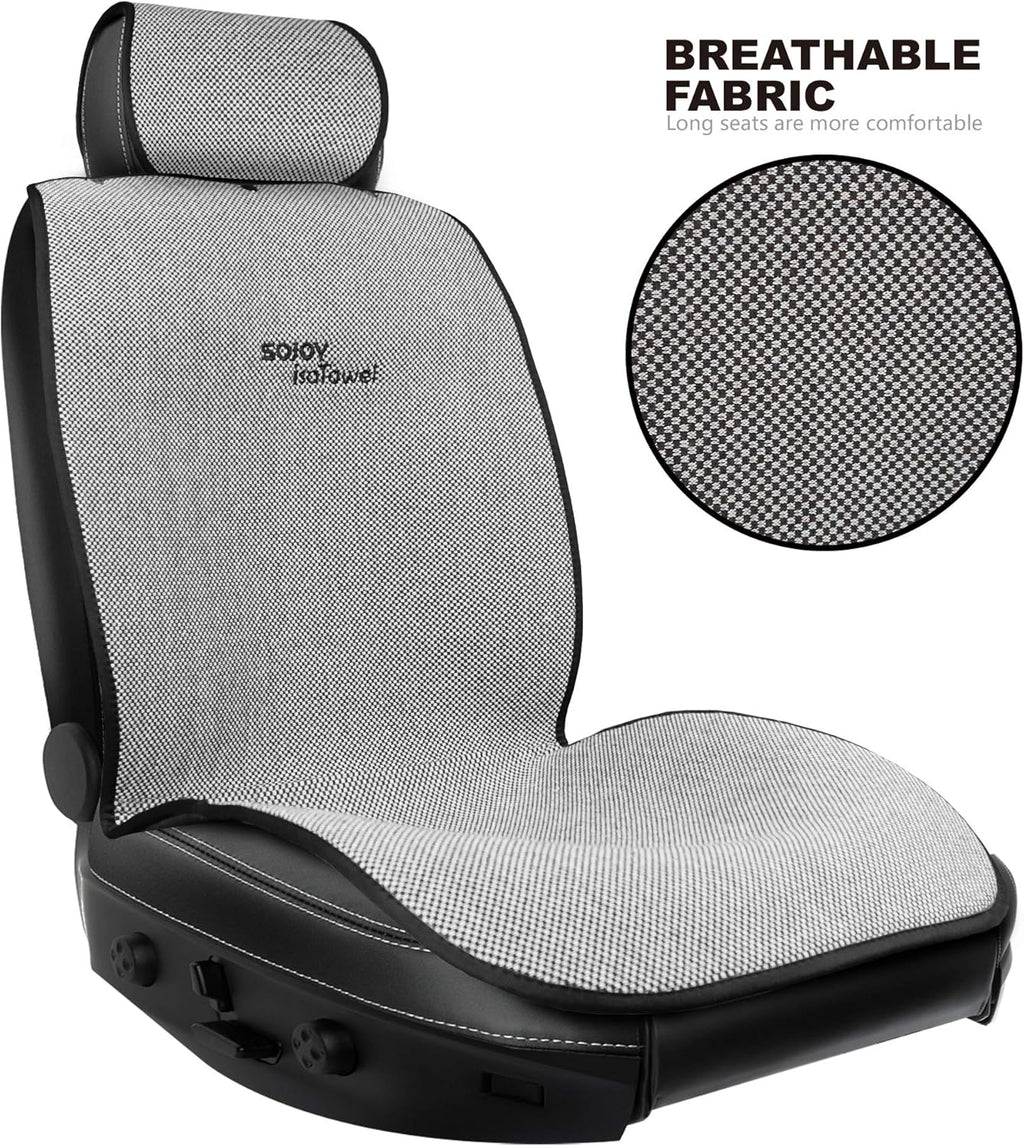 Black and White Car Seat Cushion Cover for Front of 2 Seats I8847