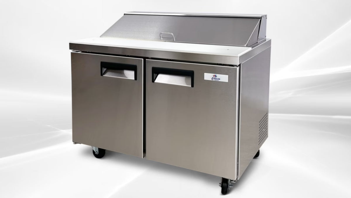 Commercial Mega Food Prep Table Refrigerator Cooler in Stainless Steel T91085