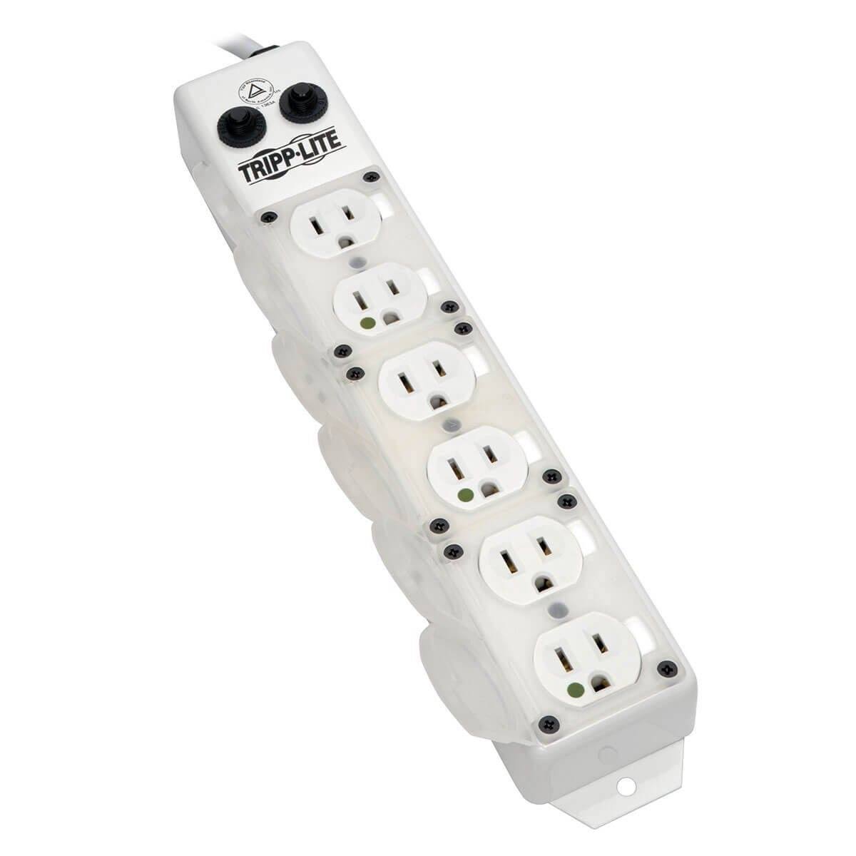 Medical-Grade Power Strip 6 15A Hospital-Grade Outlets 15ft. Cord L7653