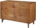 6 Drawer Pine Wood Double Dresser B6449