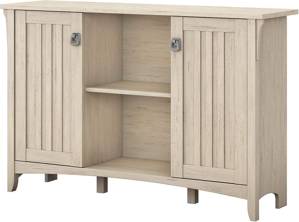 Antique White Accent Storage Cabinet with Doors O59082