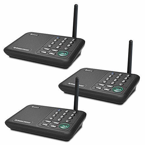 Wireless Intercom System 10 Channel 1800 Feet FM Intercoms S380