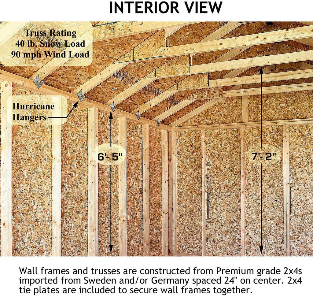 12X12 Wood Shed Kit P228