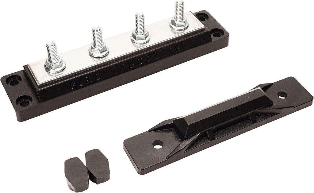 400 Amp Solid Copper Busbar 4 Stud Terminal Block Pack of 2 B67206