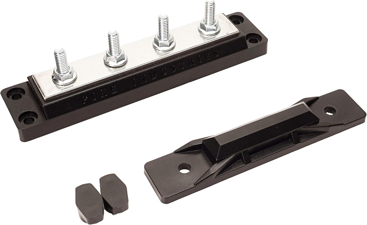400 Amp Solid Copper Busbar 4 Stud Terminal Block Pack of 2 B67206