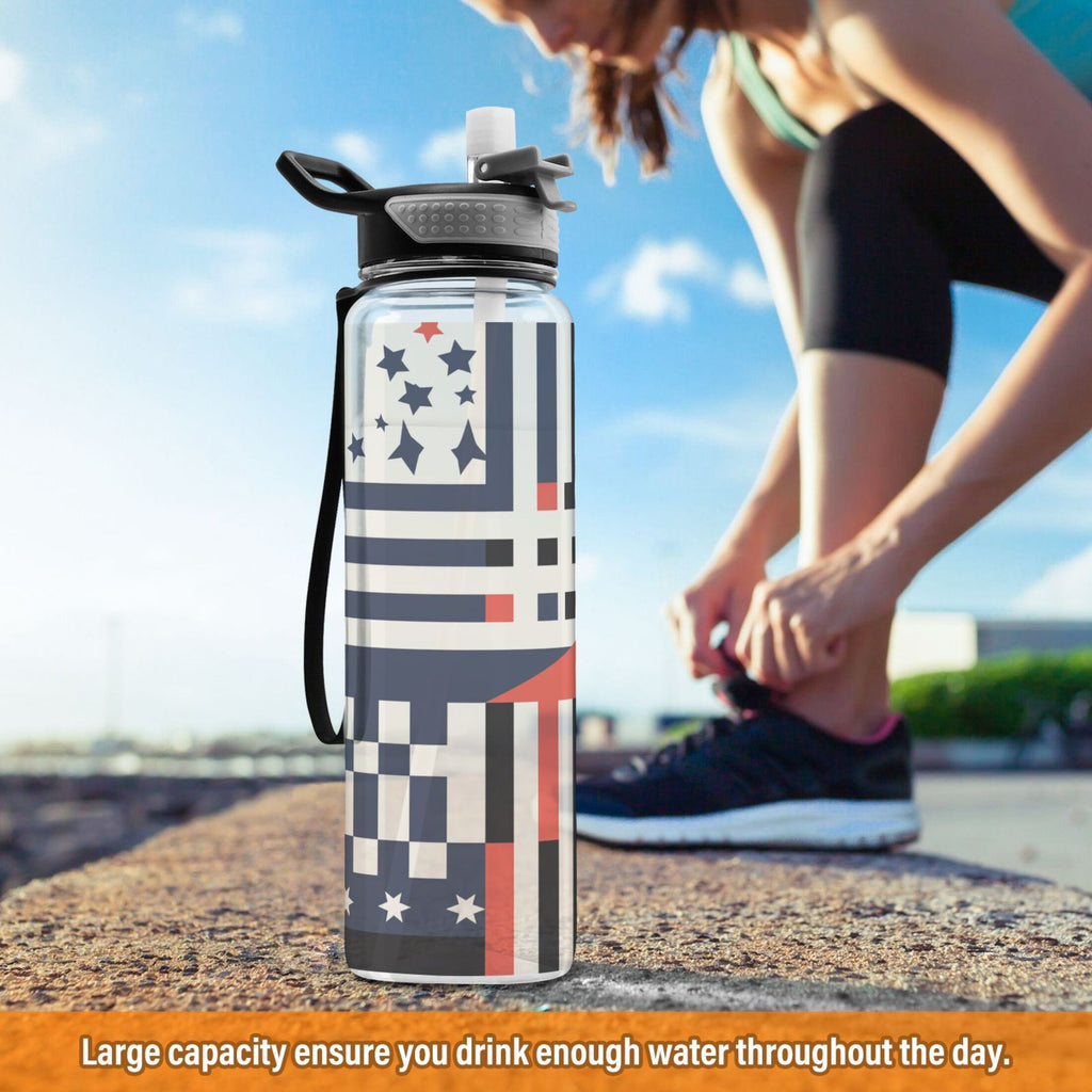32oz Tritan Clear Water Bottle with Straw I2406