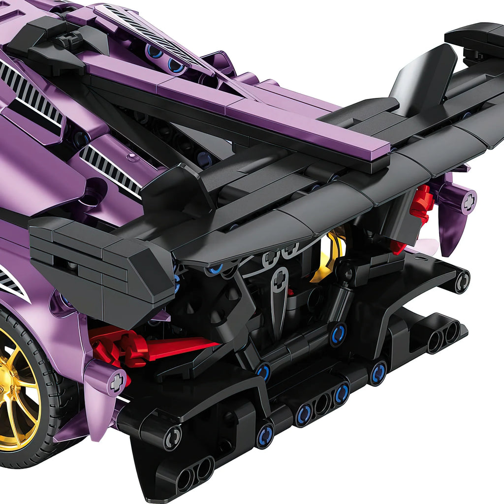 Purple Speed Champion Super Sports Car Building Block Set E632896