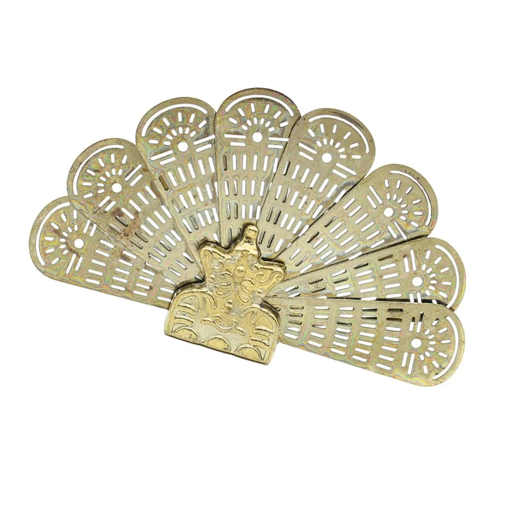 1:12 Scale Metal Peacock Fan Fireplace Screen L4728