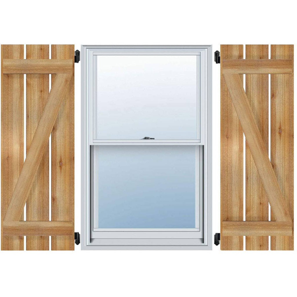 Rough Sawn Western Red Cedar Board-n-Batten Shutters Z432062