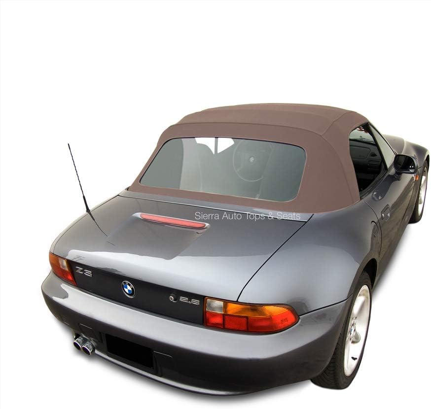Convertible Top Replacement for BMW Z3, TwillFast II Canvas, Dark Beige, Plastic Window J247099