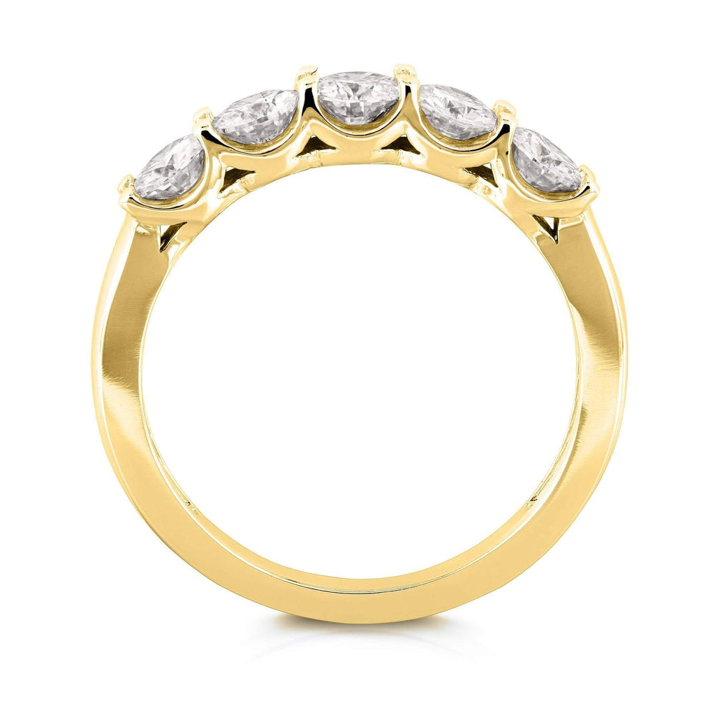 14K White Gold Moissanite Bridal Wedding Band A8900
