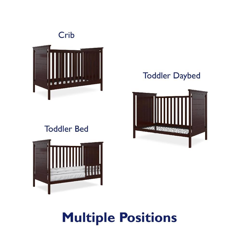 3 in 1 Convertible Crib, Espresso N72634