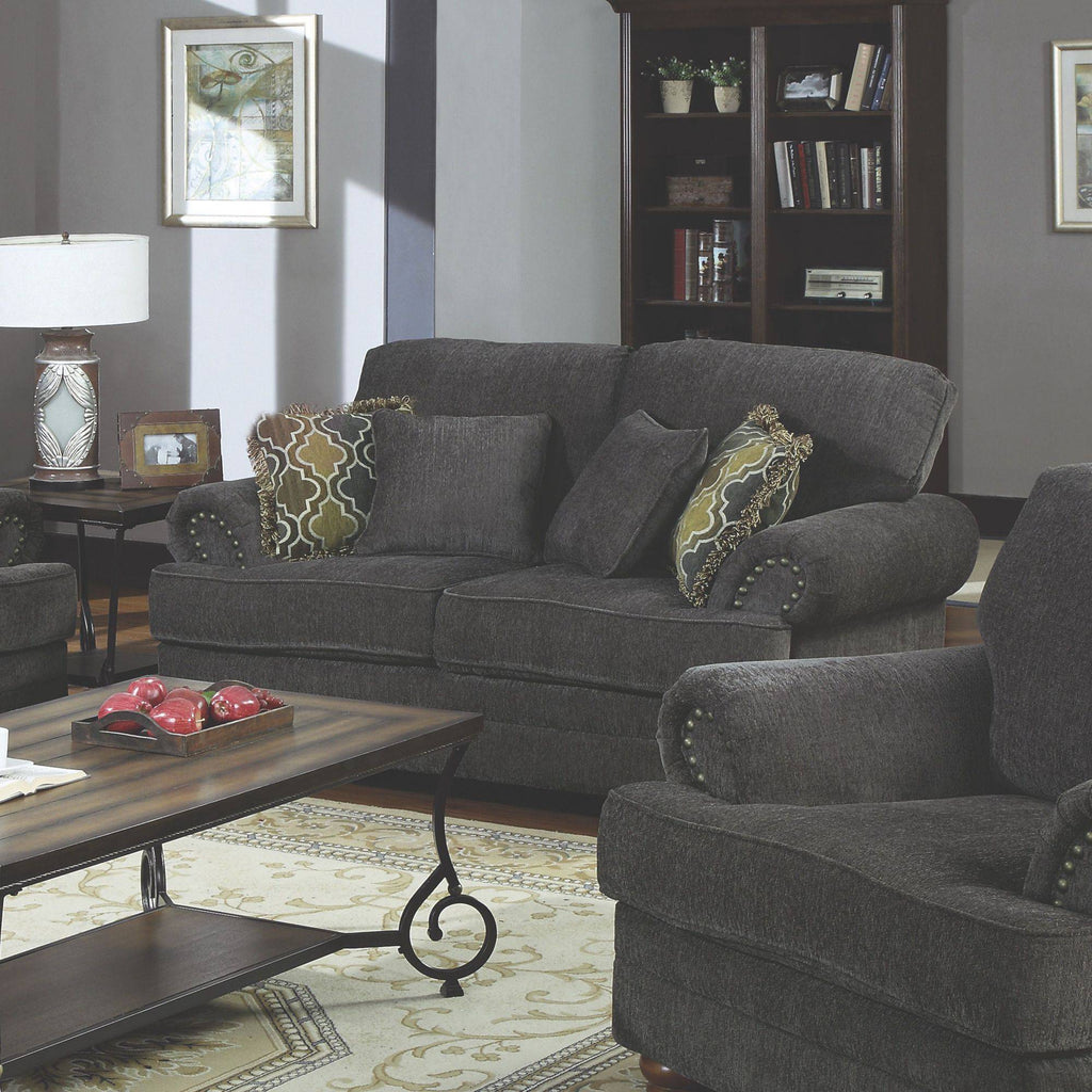 Smokey Grey Upholstered Loveseat J76005