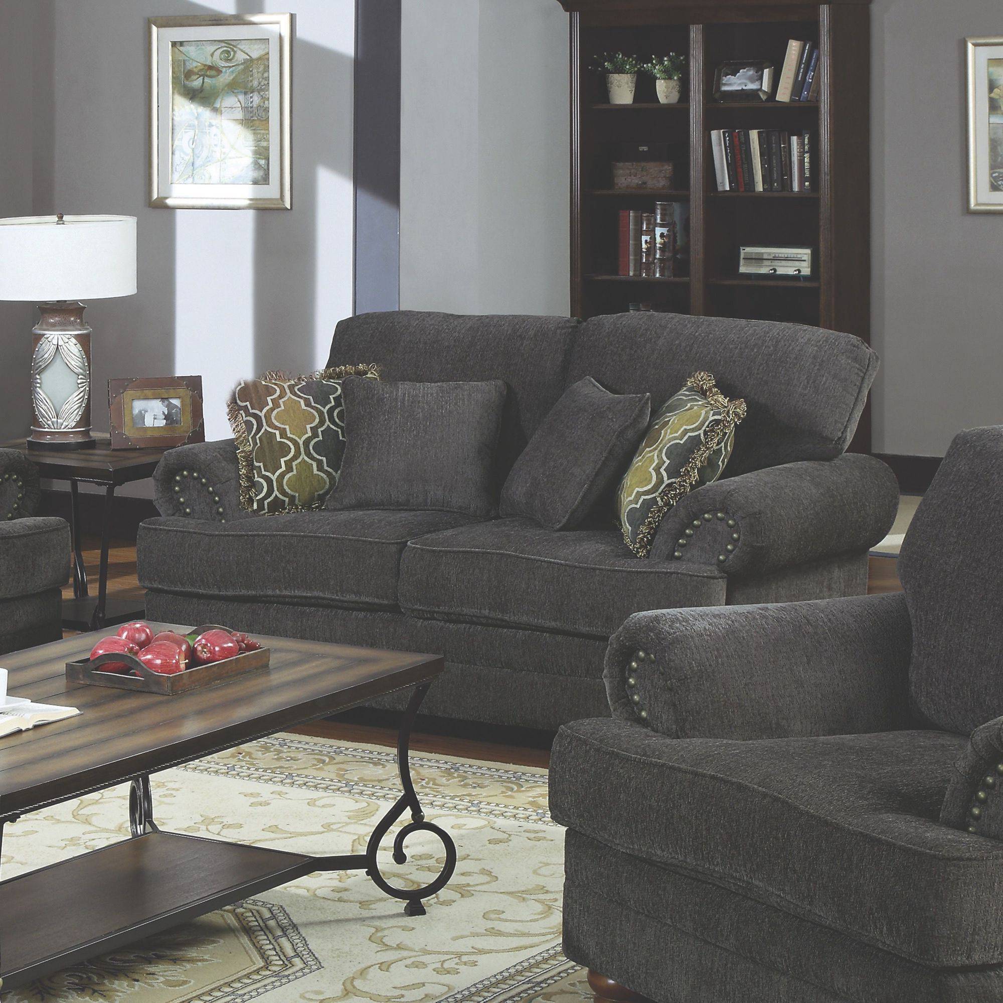 Smokey Grey Upholstered Loveseat J76005