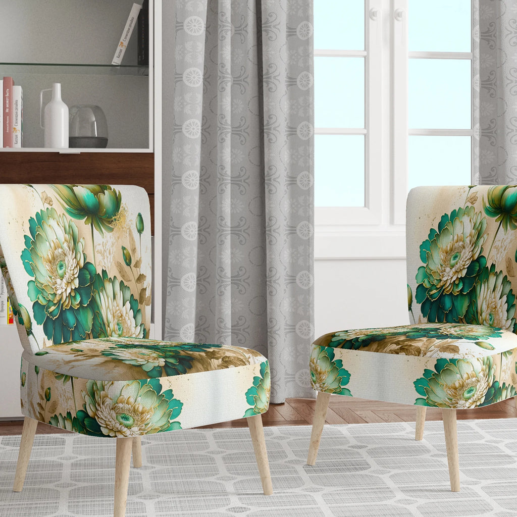 Upholstered Floral & Botanical Accent Chair and Traditional Arm Chair P80426