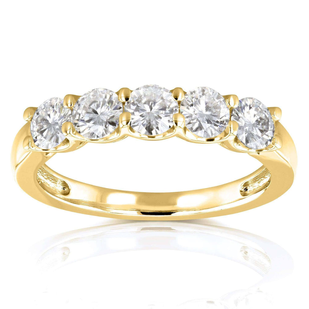 14K White Gold Moissanite Bridal Wedding Band A8900