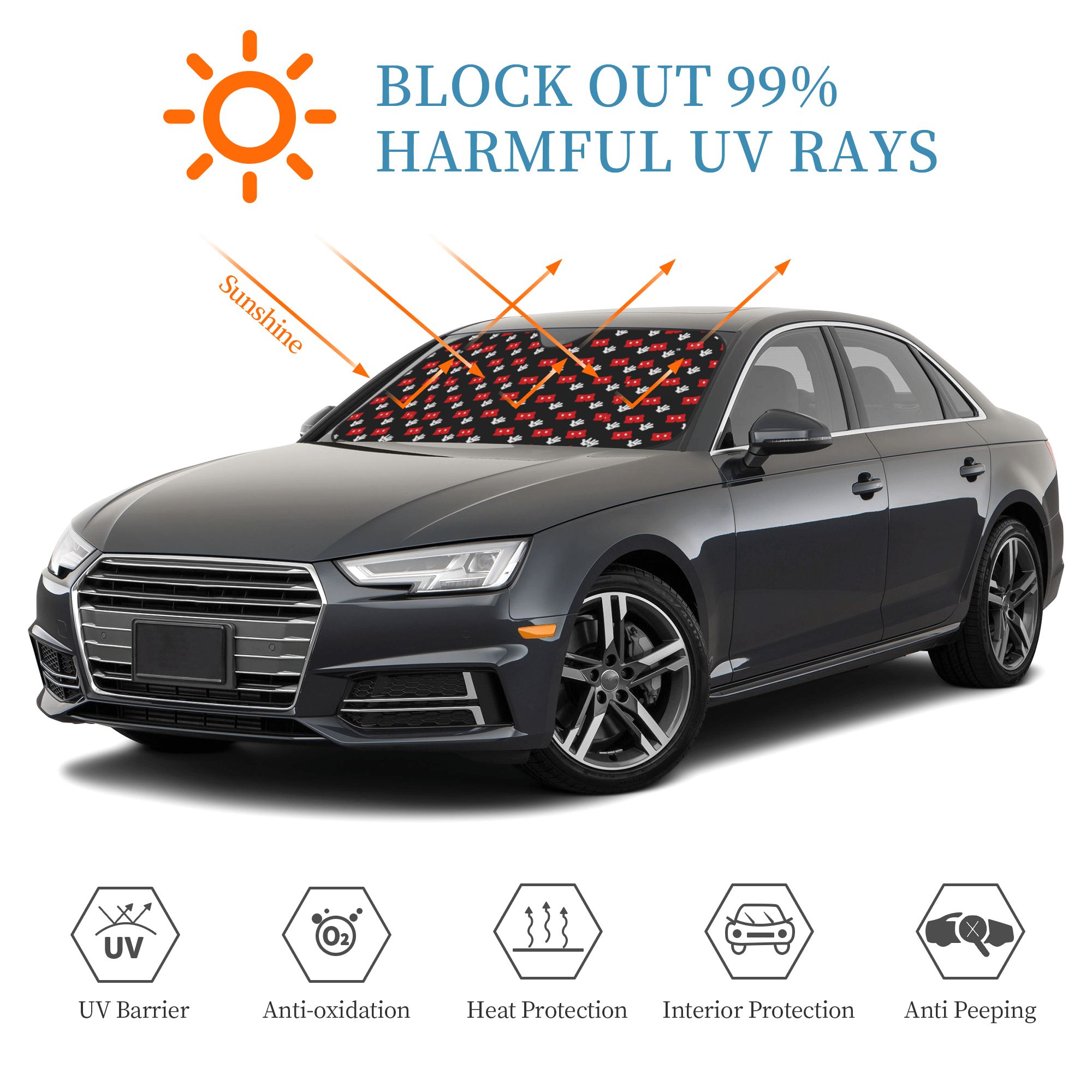 Medium Size Car Sun Shades Front Windshield Z962484