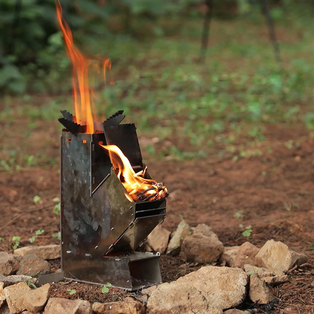 Portable Stainless Steel Rocket Camp Stove L642025
