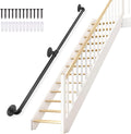 Black Wrought Iron Metal Stair Handrail 10FT J3488