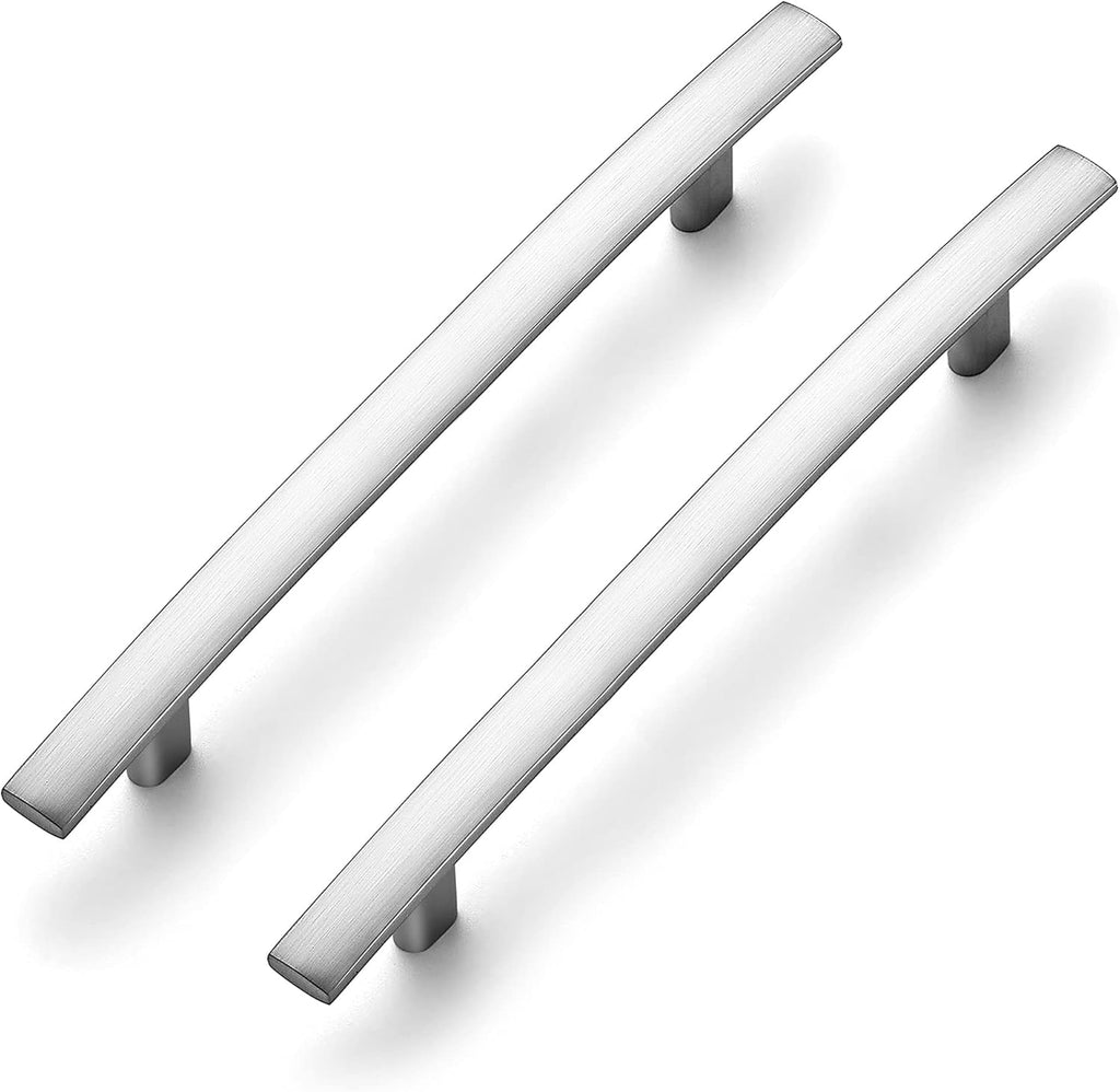 Matte Black Curved Cabinet Pulls, 7.25” Length, 5” Hole Center, Pack of 2 Y5135