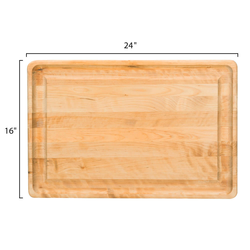 24x22 x 16x22 x 1 1/4x22 Wood Grooved Carving Board L673505
