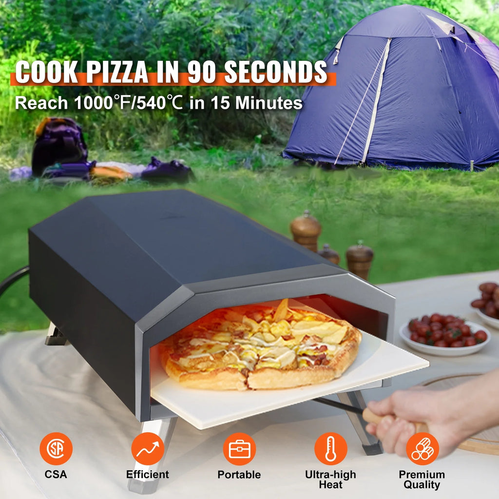 13" Portable Outdoor Pizza Oven Stainless Steel A7488