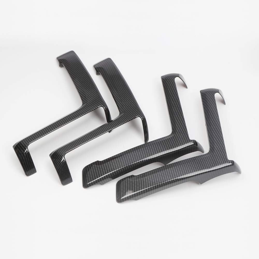 Carbon Fiber Style ABS Door Side Armrest Strip Cover Trim 4PCS J404