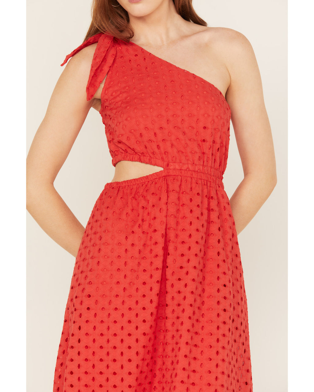 Red Sleeveless Maxi Dress Q99455