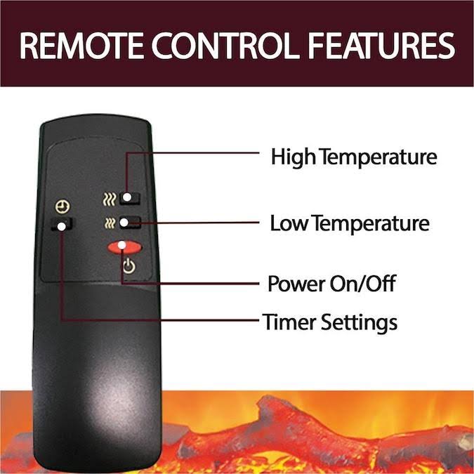 Freestanding Electric Curved Fireplace Heater Insert K563