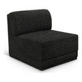 Black Boucle Fabric Armless Chair X58231