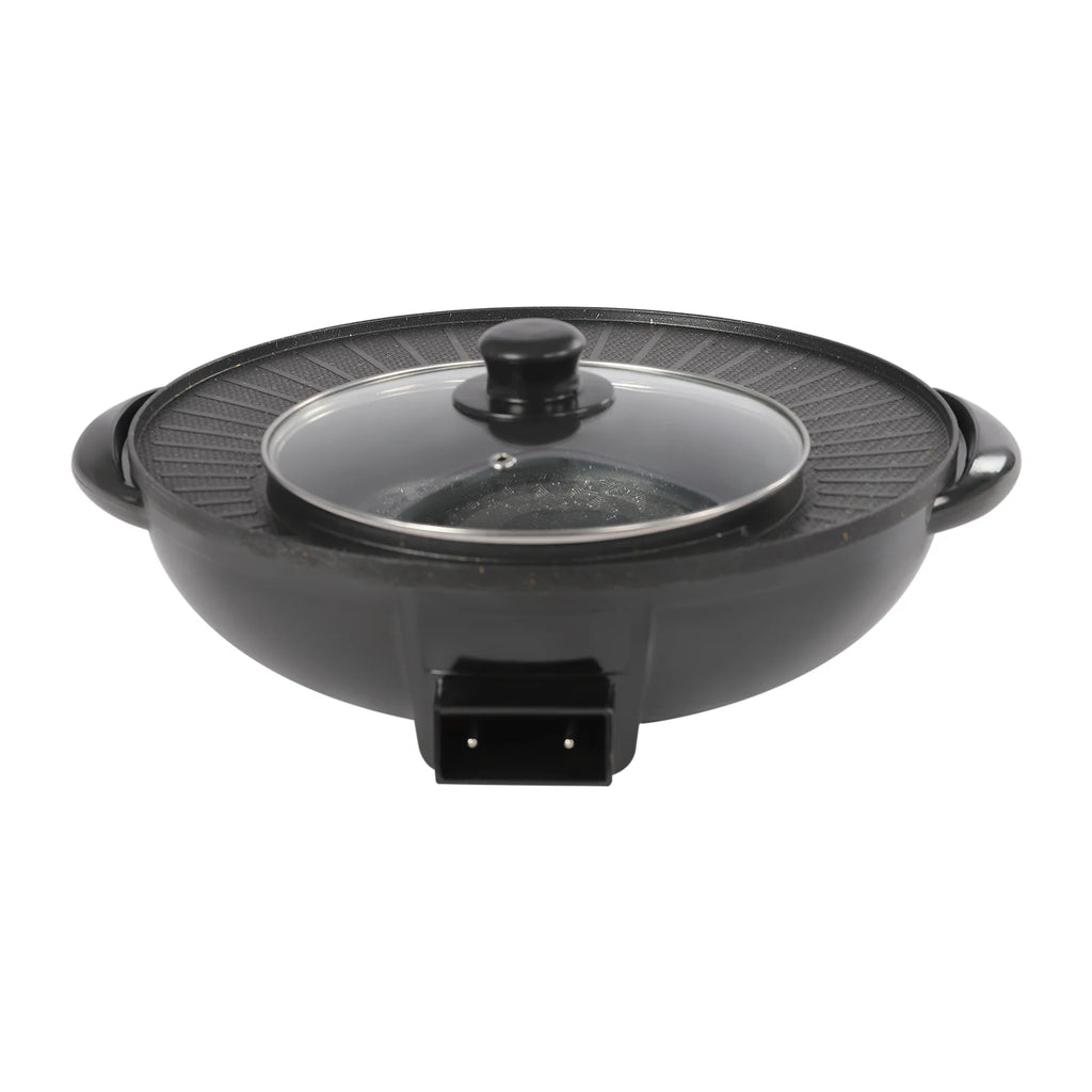 5L/5.28QT Electric Hot Pot Grill Combo with Lid Q717