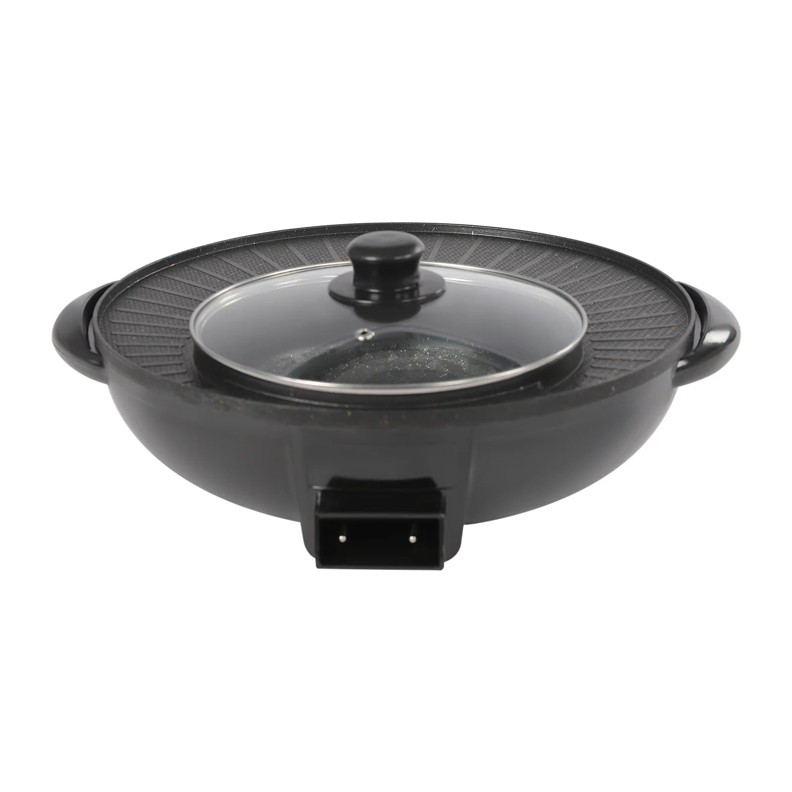 5L/5.28QT Electric Hot Pot Grill Combo with Lid Q717