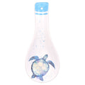 Teal Blue White Ceramic Sea Turtle Spoon Rest Y96526