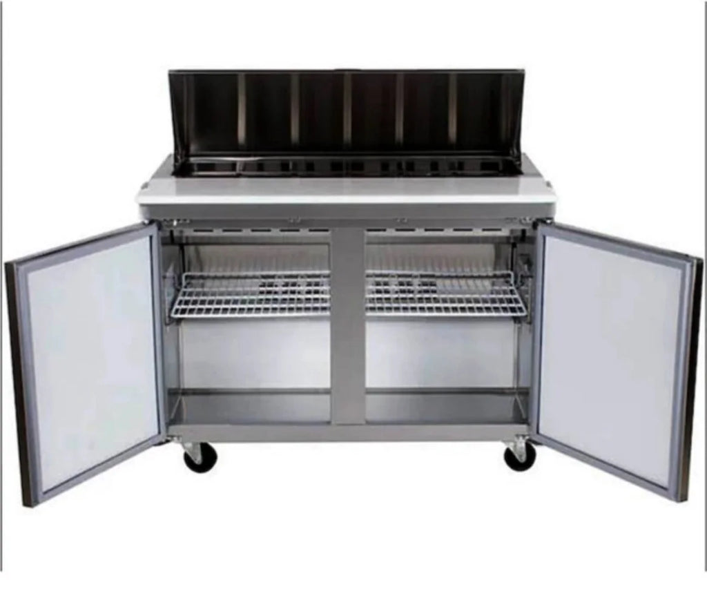 Commercial Mega Food Prep Table Refrigerator Cooler in Stainless Steel T91085