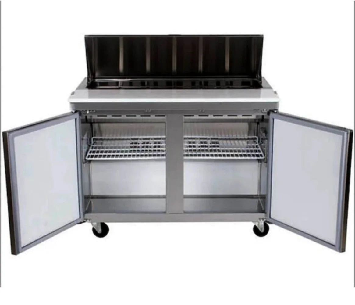 Commercial Mega Food Prep Table Refrigerator Cooler in Stainless Steel T91085