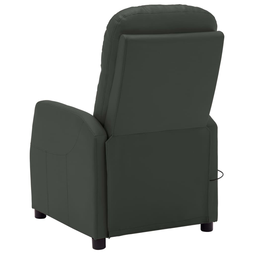 Faux Leather Massage Reclining Chair with Adjustable Footrest and Side Pocket K903149